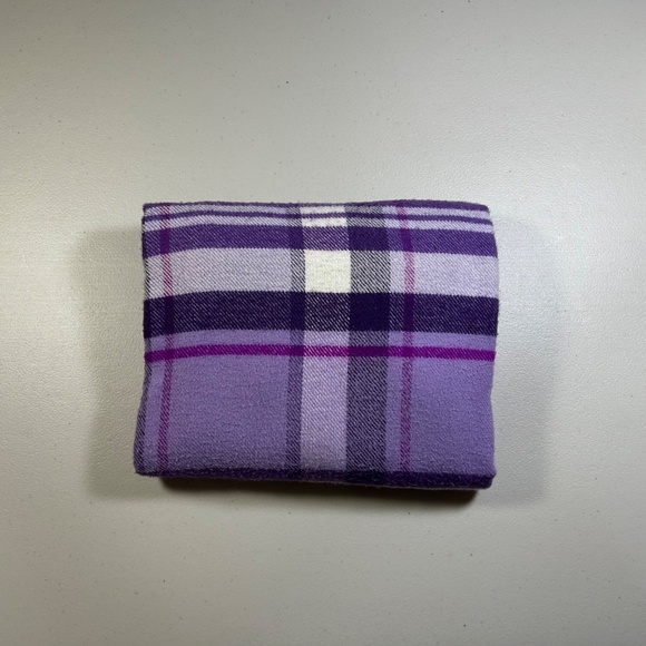 Purple Plaid Scarf - Picture 4 of 4